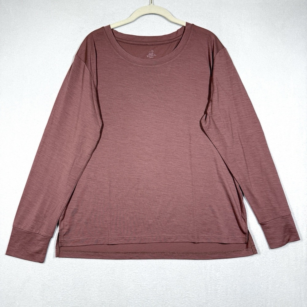 WOOLX Top Womens Medium Ashlie Lightweight Relaxed Fit Merino Wool Blend NWOT